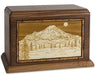 Mount Rainier on Walnut urn