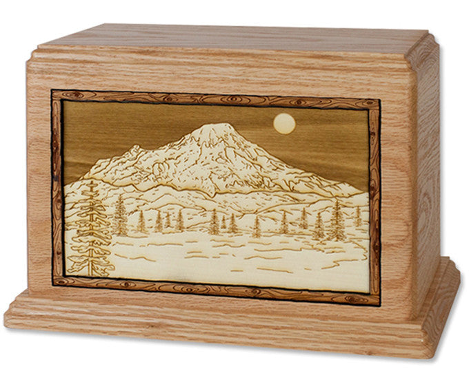 Cremation Urn with Famous Mountain Scenes