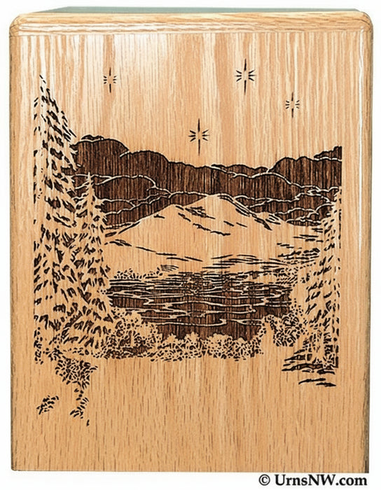 Evening Reflections Cremation Urn | with a flat inset base