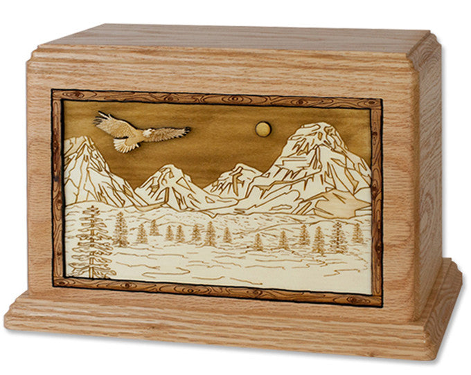 Cremation Urn with Famous Mountain Scenes