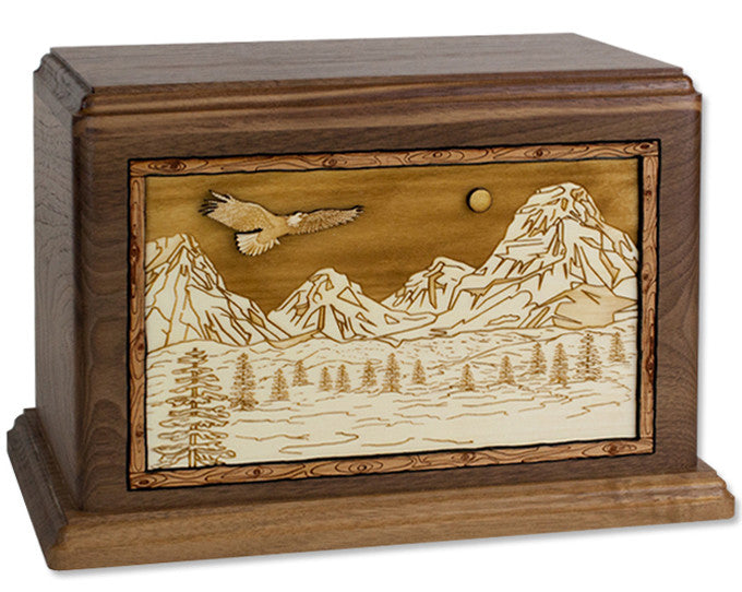 Cremation Urn with Famous Mountain Scenes