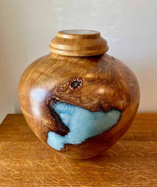 Mulberry Burl Turned Urn 52