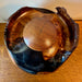 Mulberry Burl Wood Turned Urn with Metallic Epoxy - top view