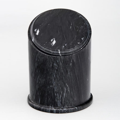 Crown Natural Marble Cremation Urn in Black