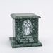 Small Square Marble Pet Urn in Green with Inscription - Personalized with SHIH TZU 02