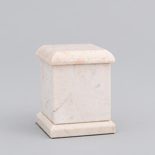 Evermore Square Marble Keepsake Urn in Champagne