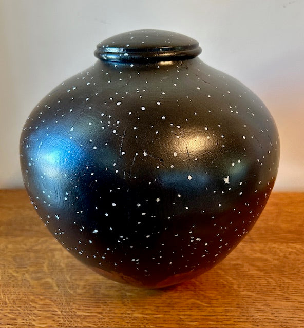 Night Sky Mulberry Burl Turned Urn 62- angle 3