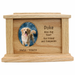 Side Oval Photo Framed Wooden Pet Urn - oak