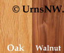 Wood Choices: Oak or Walnut wood