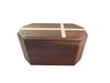 Octagonal Walnut Companion Urn with Maple Cross Inlay - back view