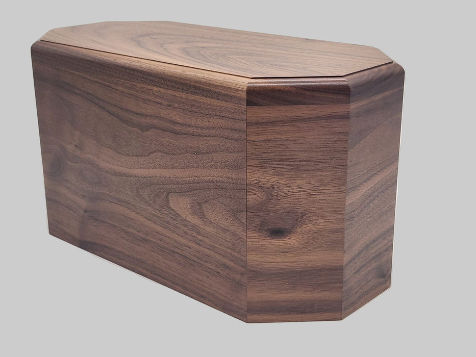 Octagonal Companion Urn with Cross Inlay