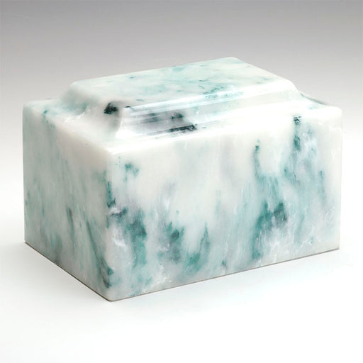 Classic Cultured Onyx Cremation Urn in Teal