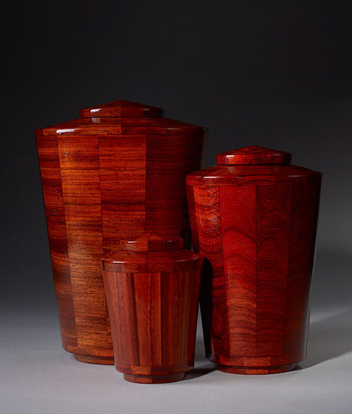 Hand Turned Padauk Wood Cremation Urn