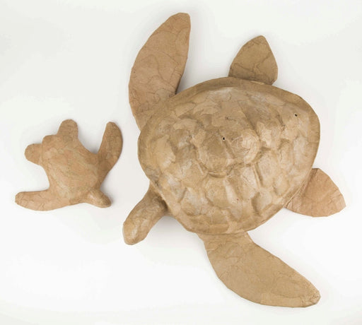 Large Paper Turtle biodegradable urn with small turtle 