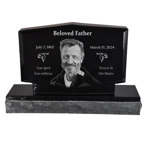 Diamond Shaped Granite Headstone