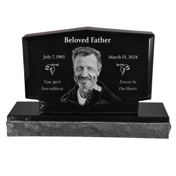 Diamond Shaped Granite Headstone