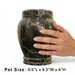 Lux - Black & Gold Marble Urn - Pet Size