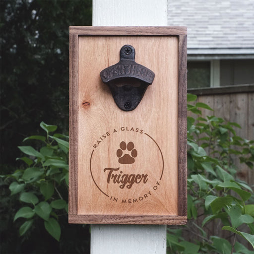 Personalized Wood Bottle Opener Pet Sympathy Gift