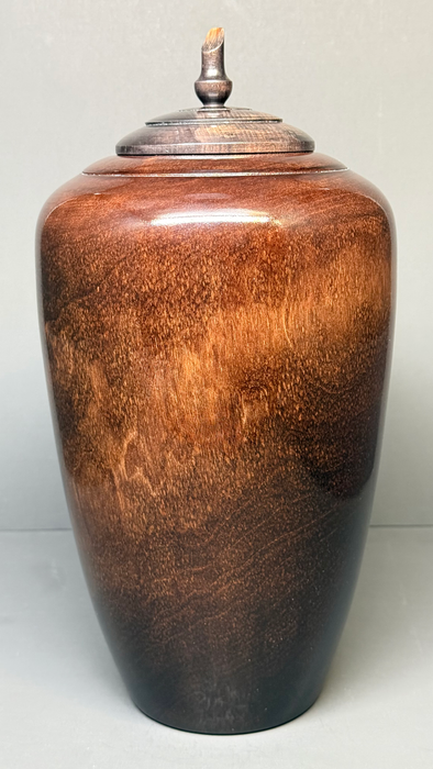 Phoenix Birch Turned Urn 25 - Angle 2