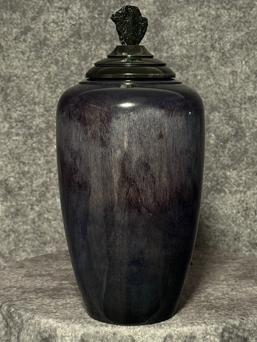 Phoenix Birch Turned Urn with Black Dye 26 - Angle 2