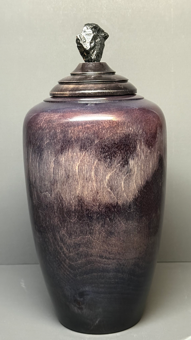 Phoenix Birch Turned Urn with Black Dye 26 - angle 2