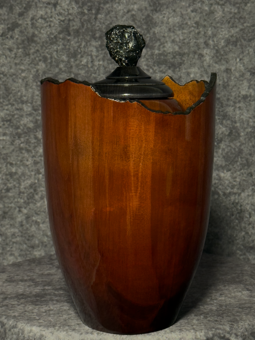 Pinnacle Maple Turned Urn with Mango Dye 31 -angle 2
