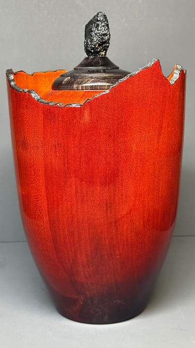 Pinnacle Maple Turned Urn with Mango Dye 31