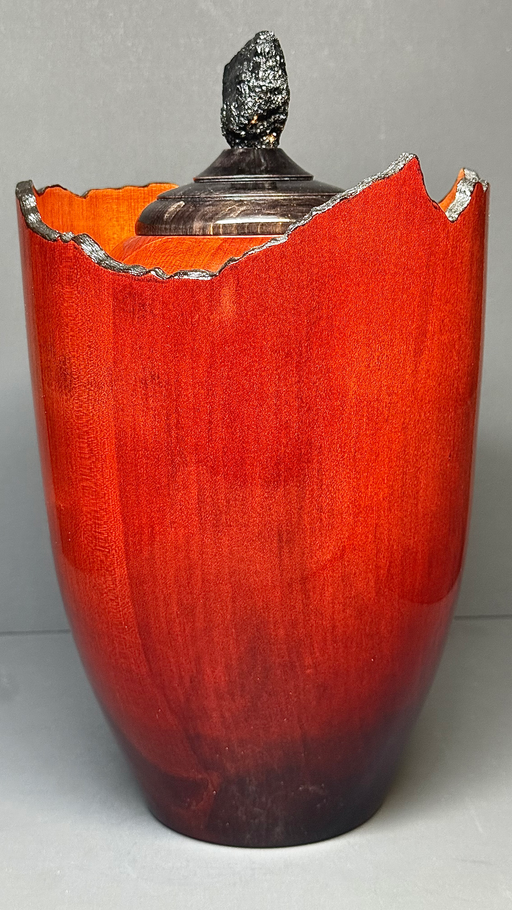 Pinnacle Maple Turned Urn with Mango Dye 31