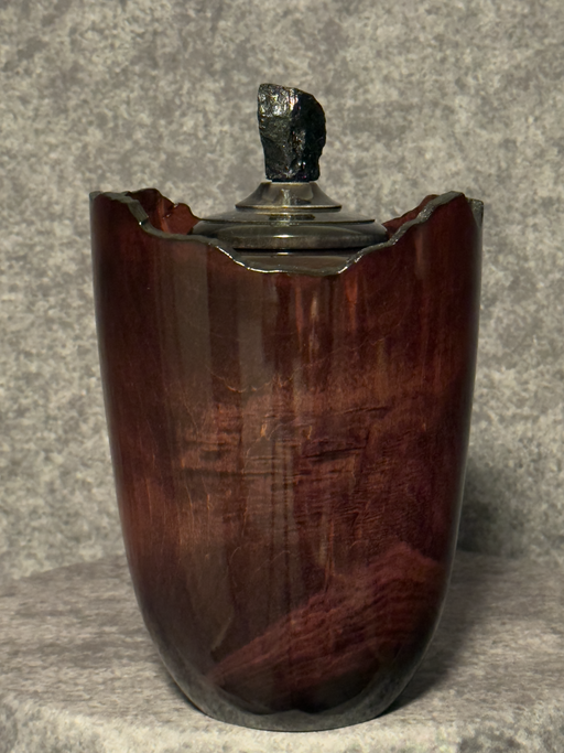 Pinnacle Maple Turned Urn with Purple Dye 32
