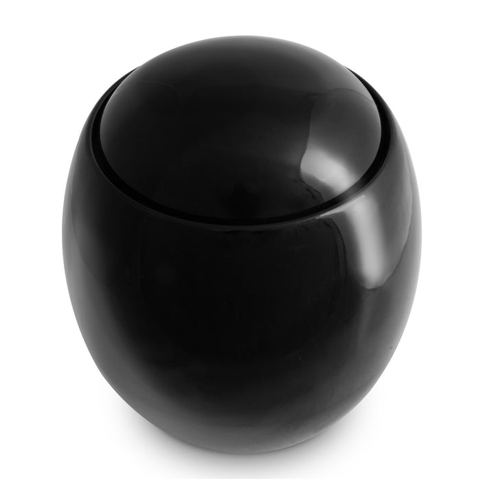 Pure Black Neoteric Ceramic Cremation Urn Top View