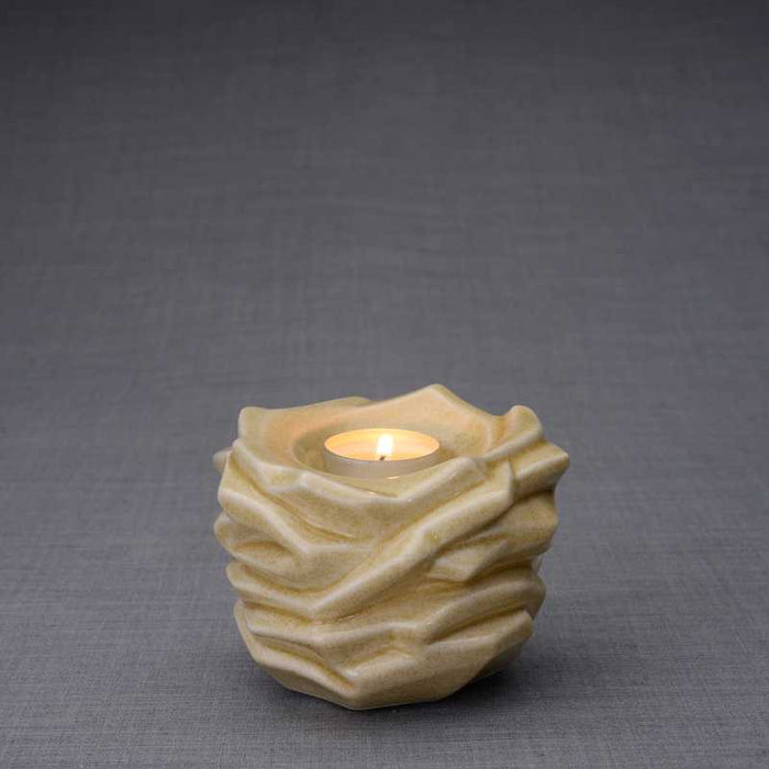 Radiance Tealight Candle Small Cremation Urn in Light Sand