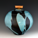 Raku Fired Urn with Copper Glaze 228