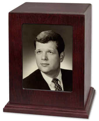 Photo Display Cremation Urn in Rosewood