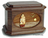 Sailing Ship scene in Walnut wood