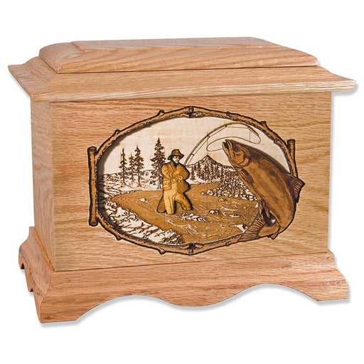 Salmon Fishing Cremation Urn