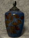 Seasons Birch Turned Urn with Blue Dye 38 - Darker lighting