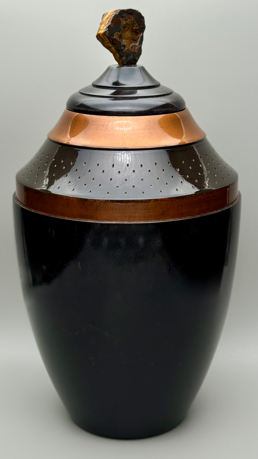 Seasons Maple Turned Urn with Black Dye 36 - angle 2
