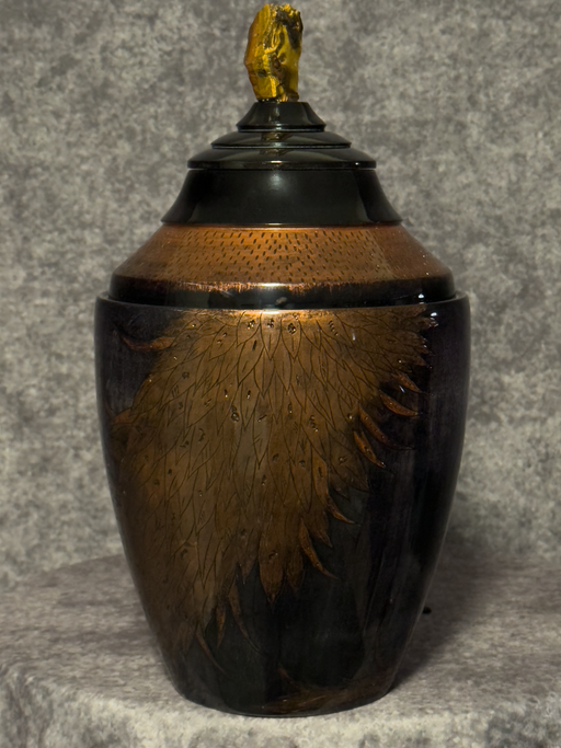 Seasons Maple Turned Urn with Black Dye 37