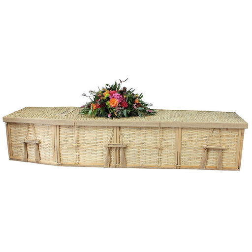 A beautiful natural burial casket