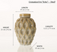 Size Dimensions Shown in the Light Sand Melange