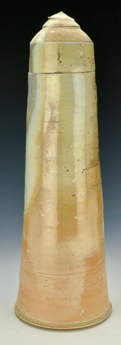 Small Wood-Fired Porcelain Tower Urn - Angle 4