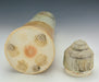 Small Wood-Fired Porcelain Tower Urn - Bottom and Lid
