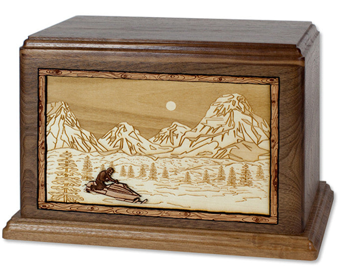 Cremation Urn with Famous Mountain Scenes