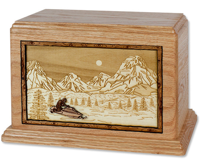 Cremation Urn with Famous Mountain Scenes