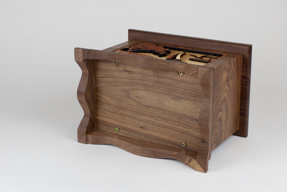 Walnut Wood Cremation Urn - Base