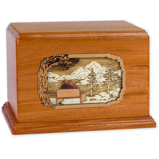 Soulmates Companion Cremation Urn - Mahogany Wood