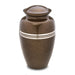 Speckled Auburn Brown Metal Cremation Urn - Adult Urn