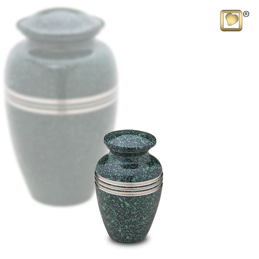 Emerald Green Metal Cremation Urns - Keepsake Urn