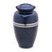 Speckled Indigo Blue Metal Cremation Urn - Standard Adult Urn