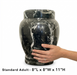 Zuri - Black Zebra Marble Urn - Standard Adult